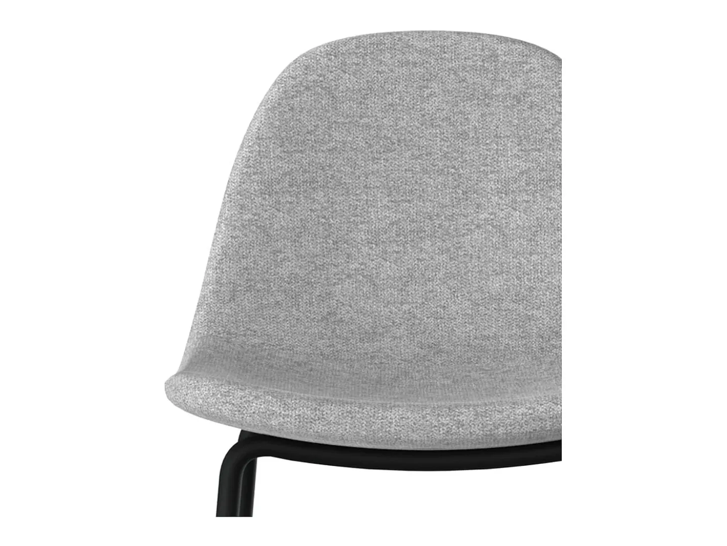 Set de 2 sillas para isla central en tela gris claro 65 cm - Henrik
