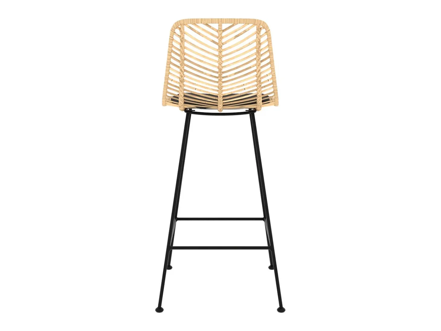 Set de 2 sillas para isla de cocina en ratán natural 66 cm - Tamara