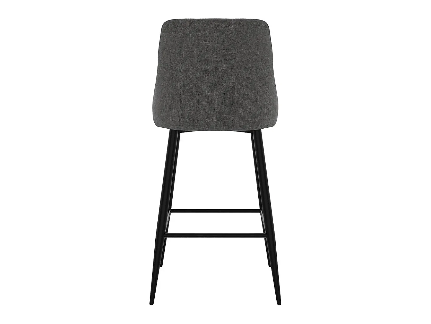 Set de 2 sillas para isla de cocina en tela gris oscuro 66,5 cm - Pipo