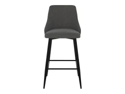 Set de 2 sillas para isla de cocina en tela gris oscuro 66,5 cm - Pipo