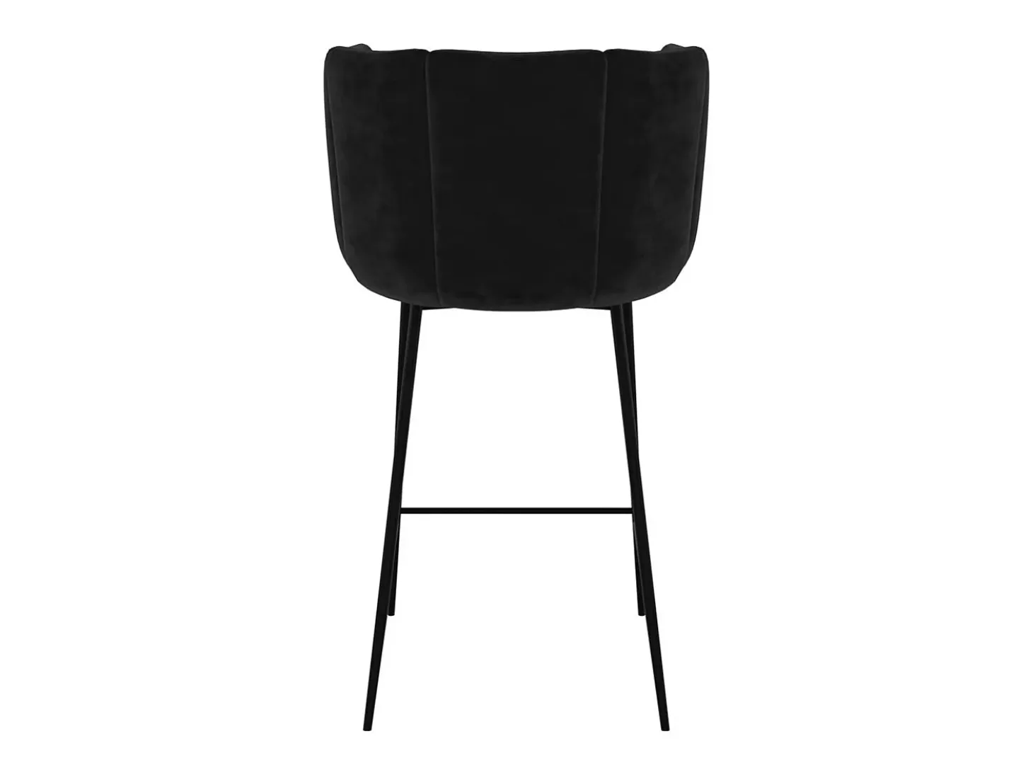 Set de 2 sillas para isla de cocina de terciopelo negro 65 cm - Rosy