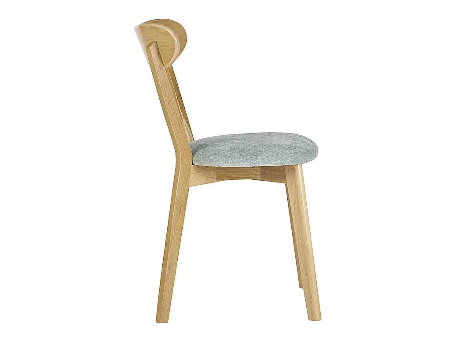 Set de 2 sillas vintage de madera de roble claro y tela efecto aterciopelado verde celadón DOVE