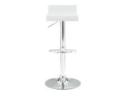 Set de 2 taburetes de cocina blancos con madera y acero cromado SURF V2