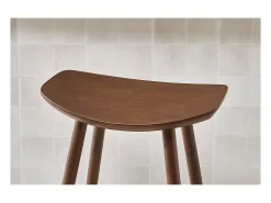 Set de 2 taburetes de cocina de diseño nogal 72 cm DEMORY