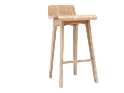 Set de 2 taburetes de cocina nórdicos madera clara 65 cm BALTIK