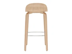 Set de 2 taburetes de cocina nórdicos de madera de roble 68 cm OBRA