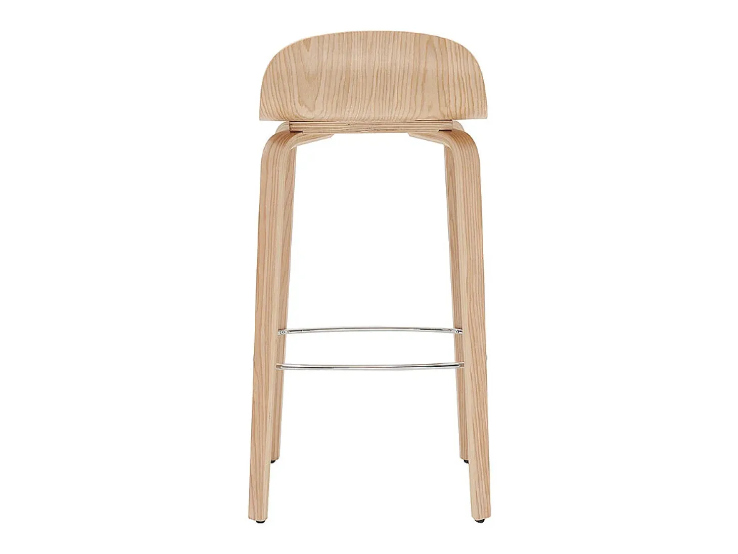 Set de 2 taburetes de cocina nórdicos de madera de roble 68 cm OBRA