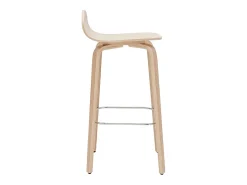 Set de 2 taburetes de cocina nórdicos de madera de roble 68 cm OBRA