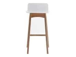 Set de 2 taburetes de cocina nórdicos madera clara y blanco 65 cm BALTIK