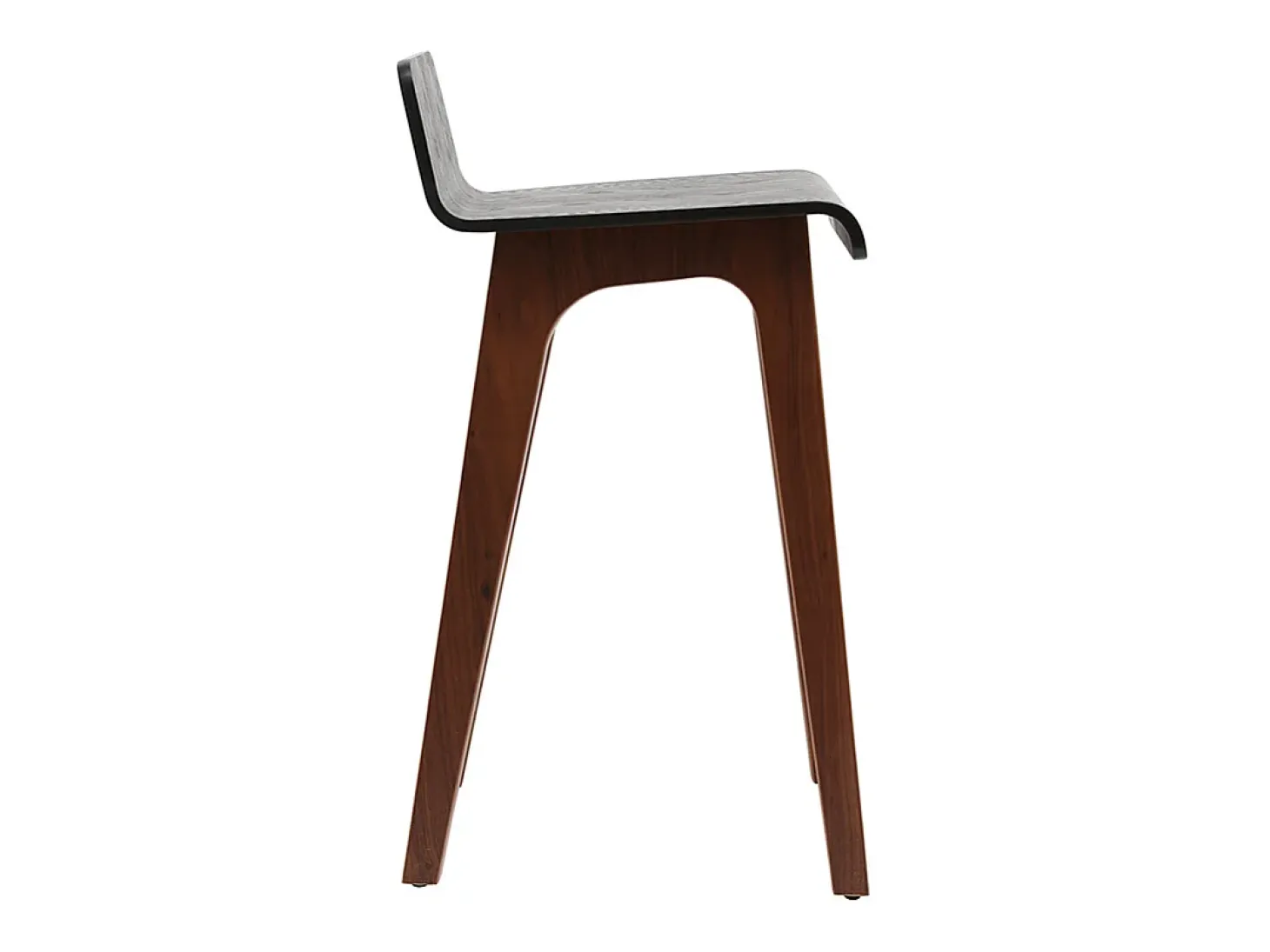 Set de 2 taburetes de cocina nórdicos nogal y negro 65 cm BALTIK