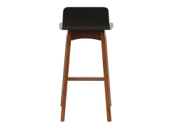 Set de 2 taburetes de cocina nórdicos nogal y negro 65 cm BALTIK