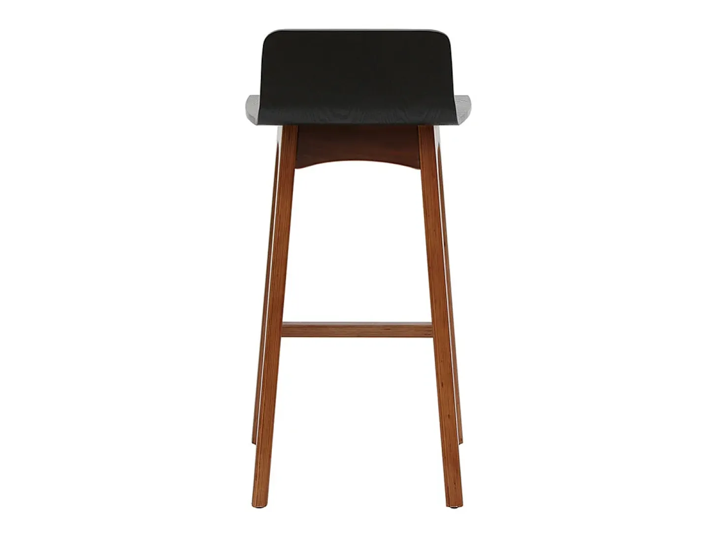 Set de 2 taburetes de cocina nórdicos nogal y negro 65 cm BALTIK