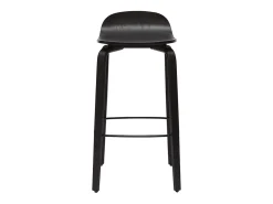 Set de 2 taburetes de cocina vintage negros 68 cm OBRA
