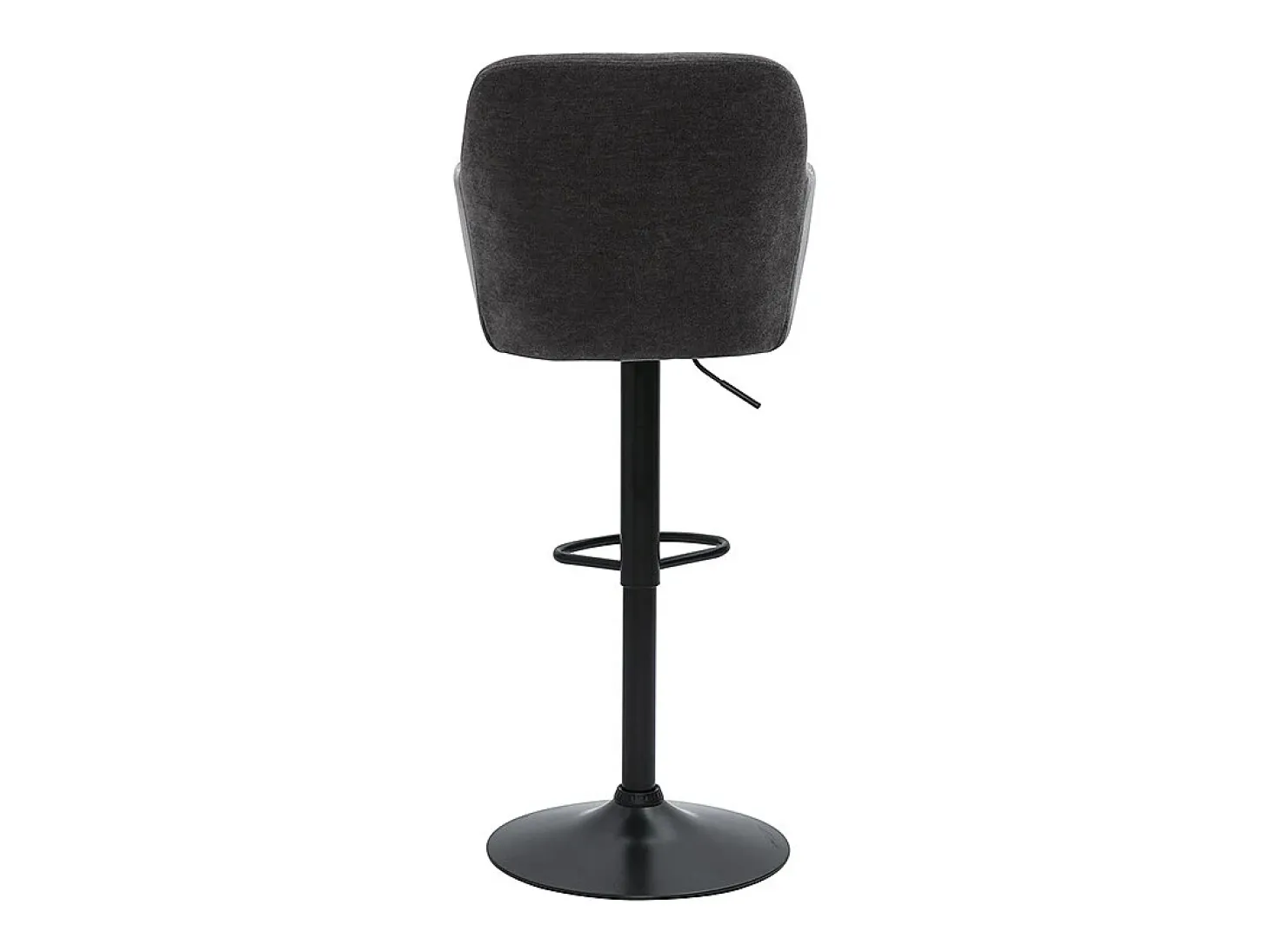 Set de 2 taburetes de cocina regulables efecto aterciopelado gris oscuro AMIKA