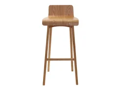 Set de 2 taburetes de cocina nórdicos de madera clara 75 cm BALTIK