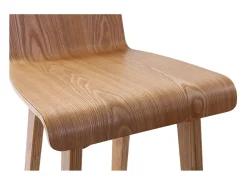 Set de 2 taburetes de cocina nórdicos de madera clara 75 cm BALTIK