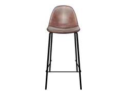 Set de 2 taburetes para isla de cocina de sintético marrón 65 cm - Henrik