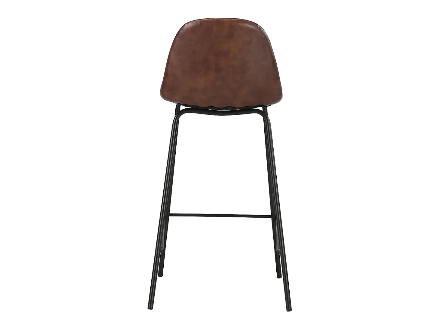 Set de 2 taburetes para isla de cocina de sintético marrón 65 cm - Henrik
