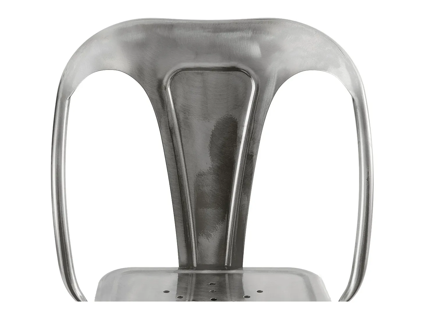 Set de 2 taburetes para isla de cocina en metal cromado 67 cm - Indus
