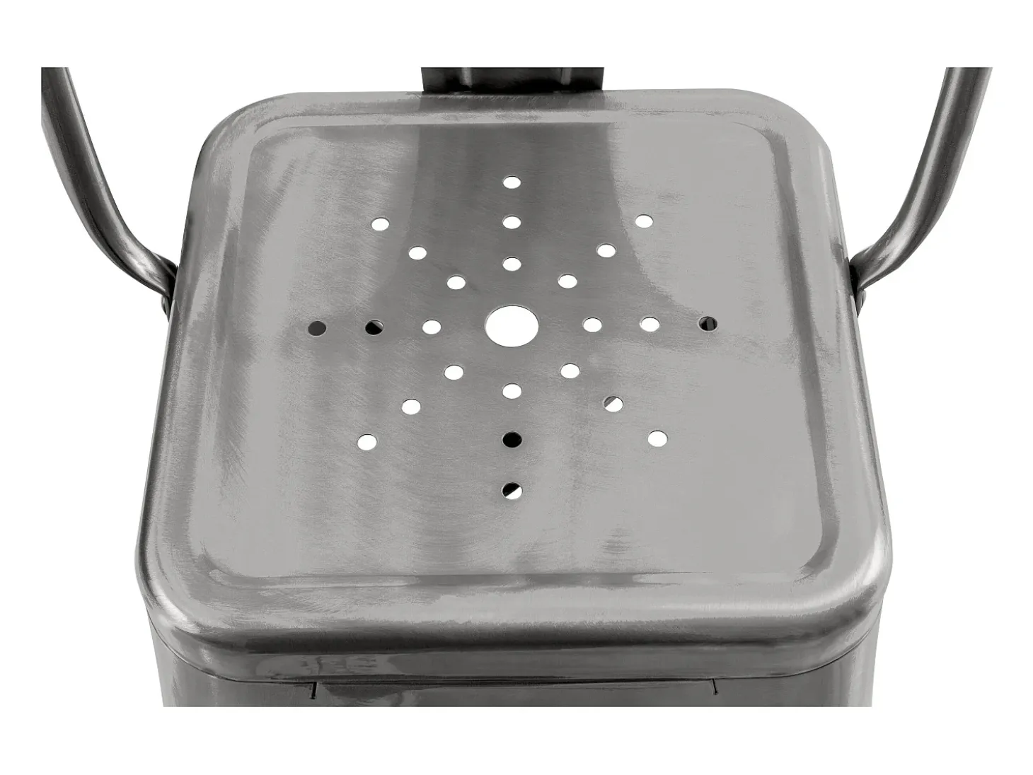 Set de 2 taburetes para isla de cocina en metal cromado 67 cm - Indus