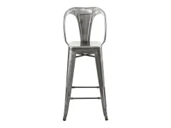 Set de 2 taburetes para isla de cocina en metal cromado 67 cm - Indus