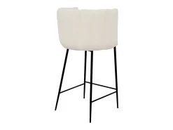 Set de 2 taburetes para isla de cocina en tela bouclé beige 65 cm - Rosy