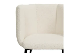 Set de 2 taburetes para isla de cocina en tela bouclé beige 65 cm - Rosy
