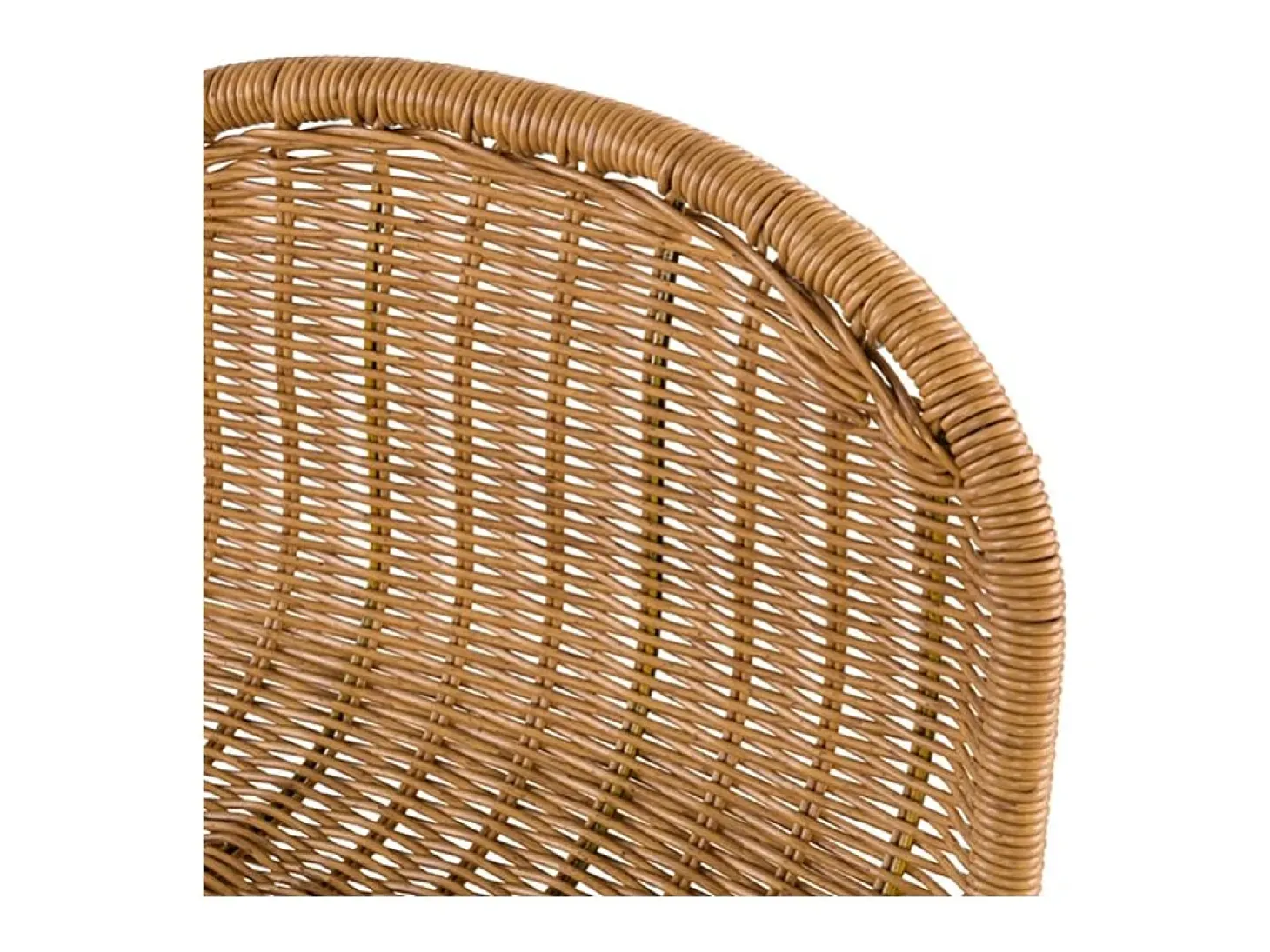 Set de 2 taburetes para isla de cocina en resina tejida marrón 63 cm - Jigani