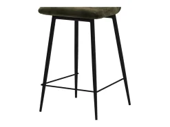 Set de 2 taburetes para isla de cocina en terciopelo verde 65 cm - Pénélope