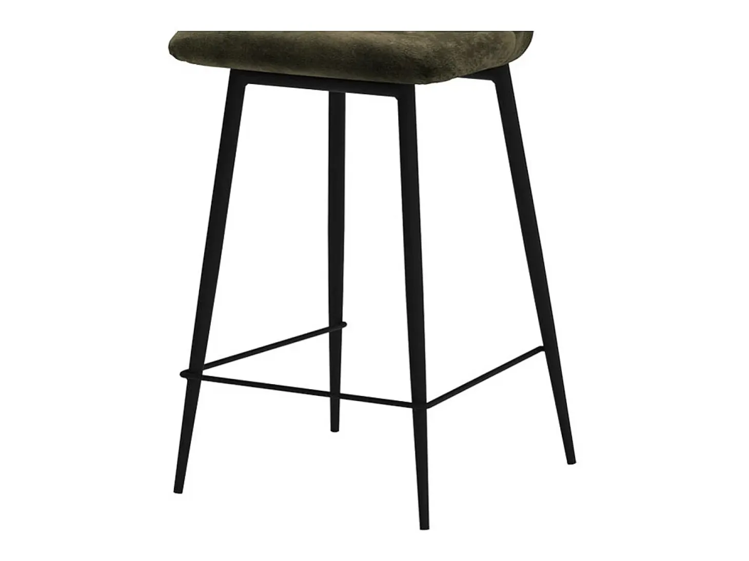 Set de 2 taburetes para isla de cocina en terciopelo verde 65 cm - Pénélope