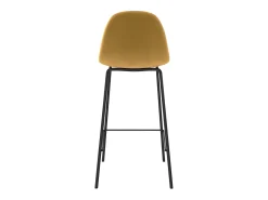 Set de 2 taburetes para isla de cocina en terciopelo amarillo 65 cm - Henrik