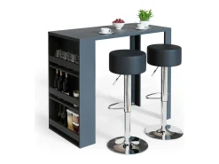 Set de mesa de bar antracita 57x117x106
