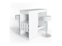 Set de mesa de bar blanco 115x50x104.6 ross