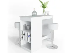 Set de mesa de bar blanco 115x50x104.6 ross