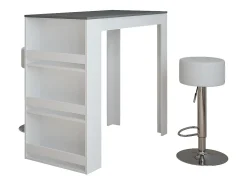 Set de mesa de bar blanco/antracita 57x117x106 repose