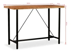 Set de muebles de bar 7 piezas madera de acacia y reciclada