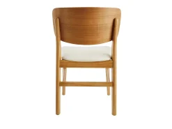 Set de 2 sillas de madera clara y blanco SHELDON