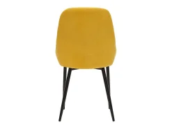 Set de 2 sillas de tejido efecto aterciopelado amarillo mostaza HOLO