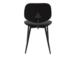 Set de 2 sillas de terciopelo negro y metal negro TOBIAS
