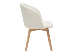 Set de 2 sillas nórdicas de tejido borreguillo y haya maciza VANITY