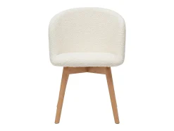 Set de 2 sillas nórdicas de tejido borreguillo y haya maciza VANITY