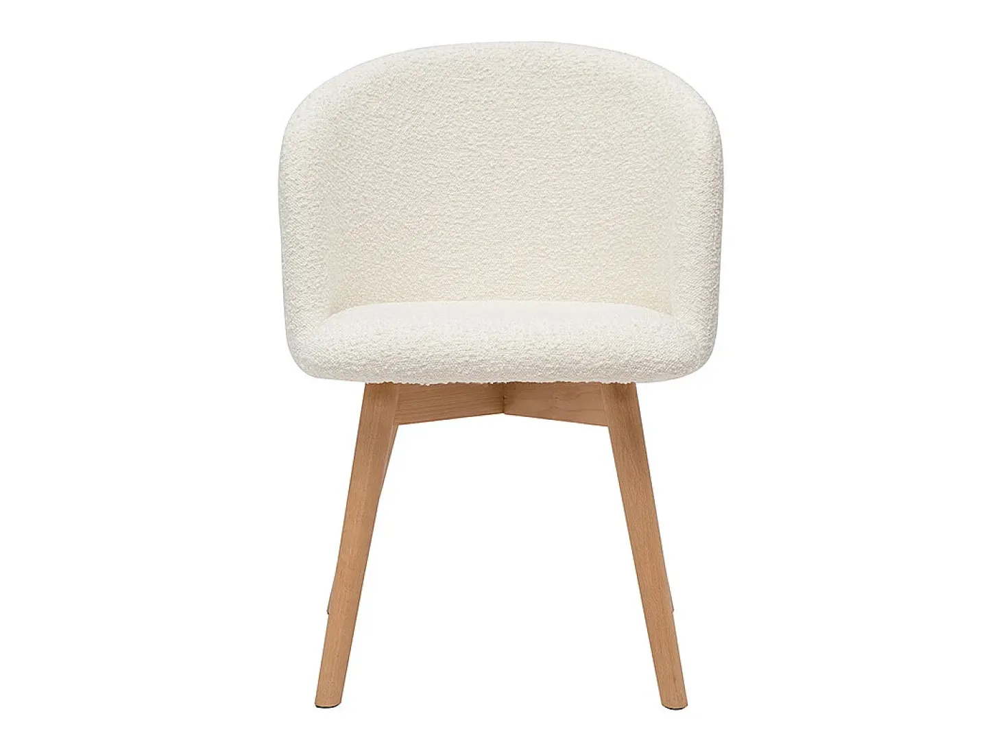 Set de 2 sillas nórdicas de tejido borreguillo y haya maciza VANITY