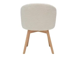Set de 2 sillas nórdicas de tejido borreguillo y haya maciza VANITY