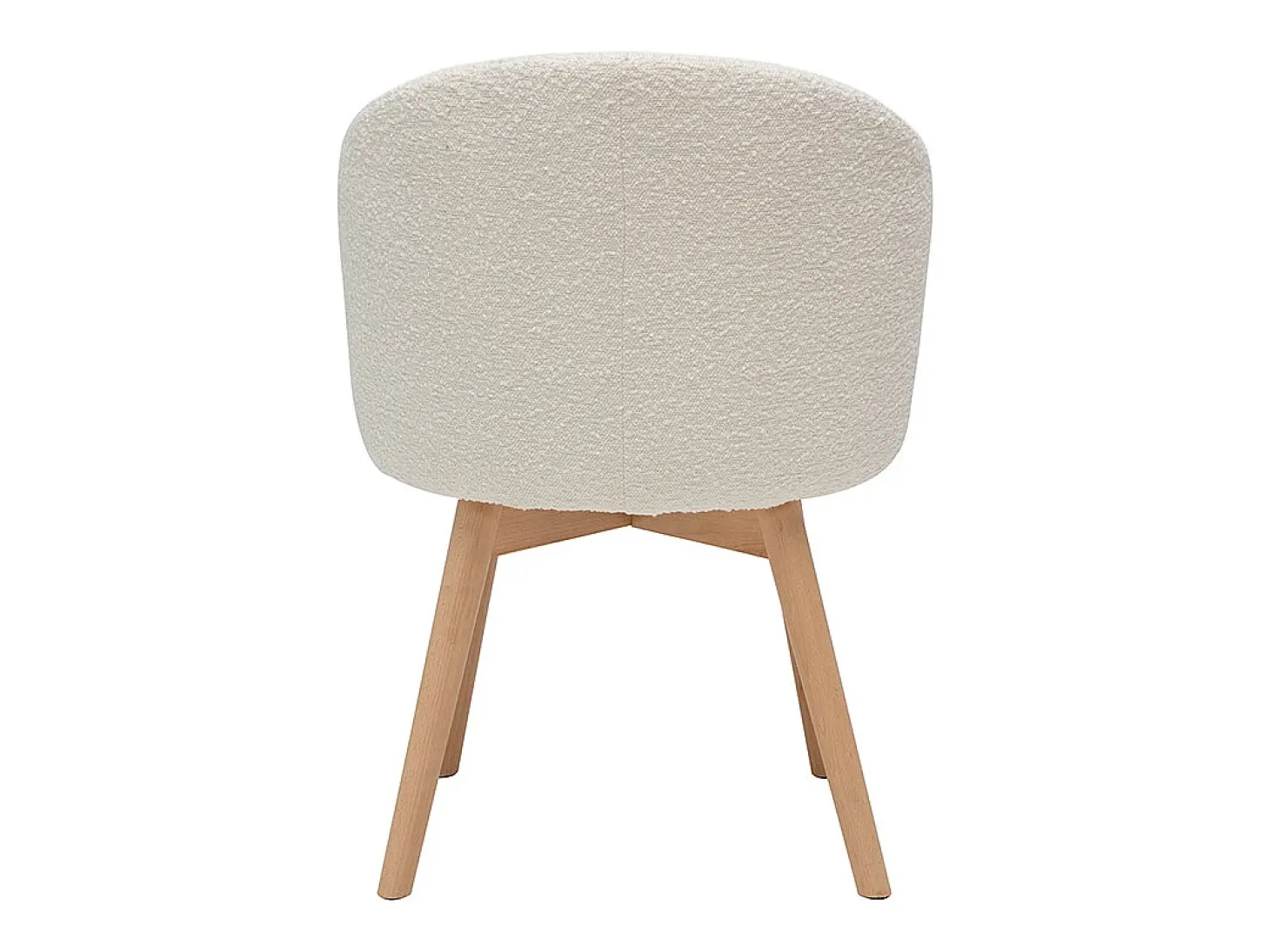 Set de 2 sillas nórdicas de tejido borreguillo y haya maciza VANITY