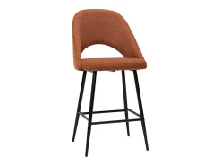 Set de 2 taburetes de cocina efecto aterciopelado texturizado terracota 65 cm COSETTE