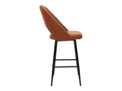 Set de 2 taburetes de cocina efecto aterciopelado texturizado terracota 65 cm COSETTE