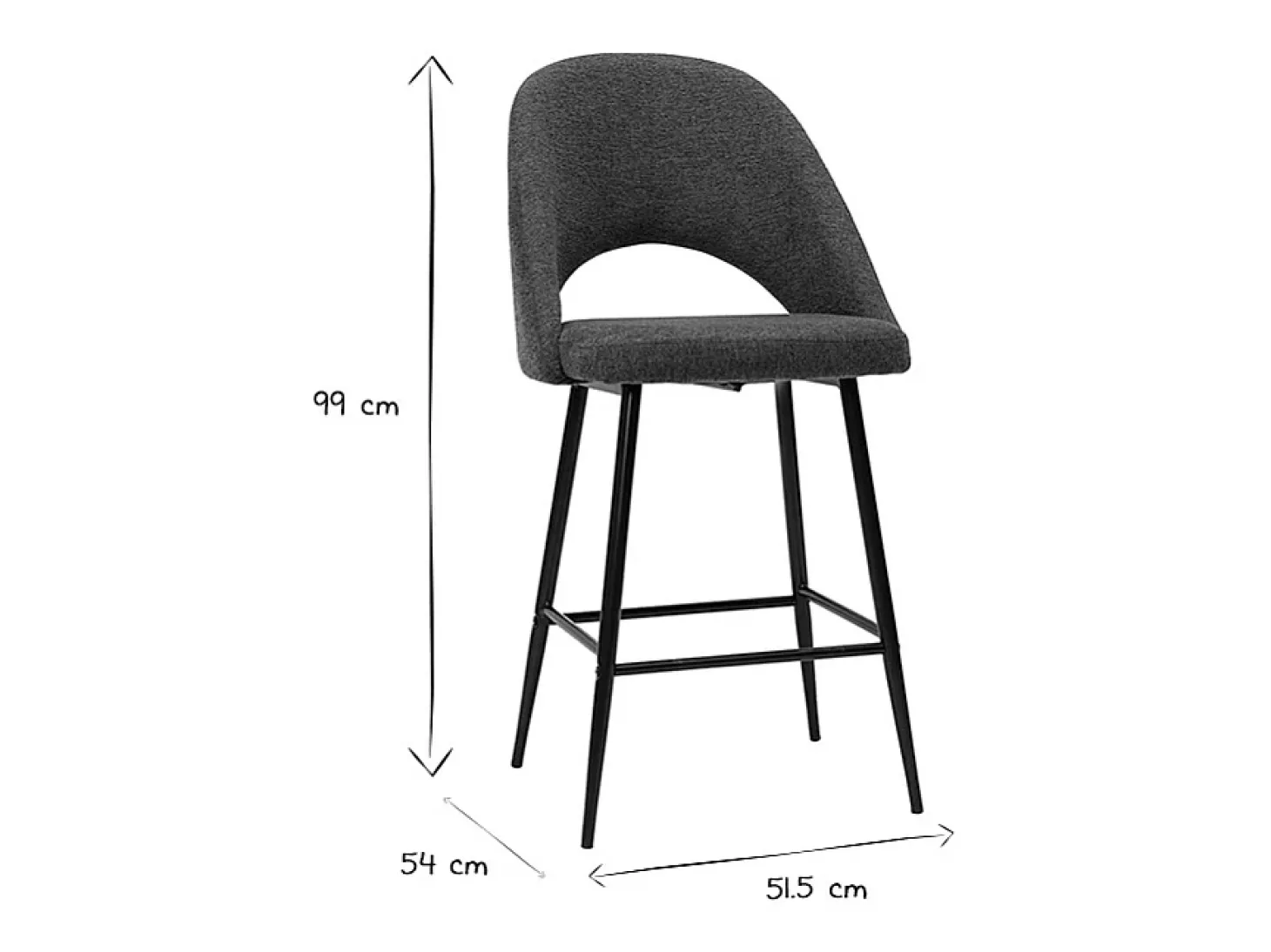 Set de 2 taburetes de cocina efecto aterciopelado texturizado verde 65 cm COSETTE
