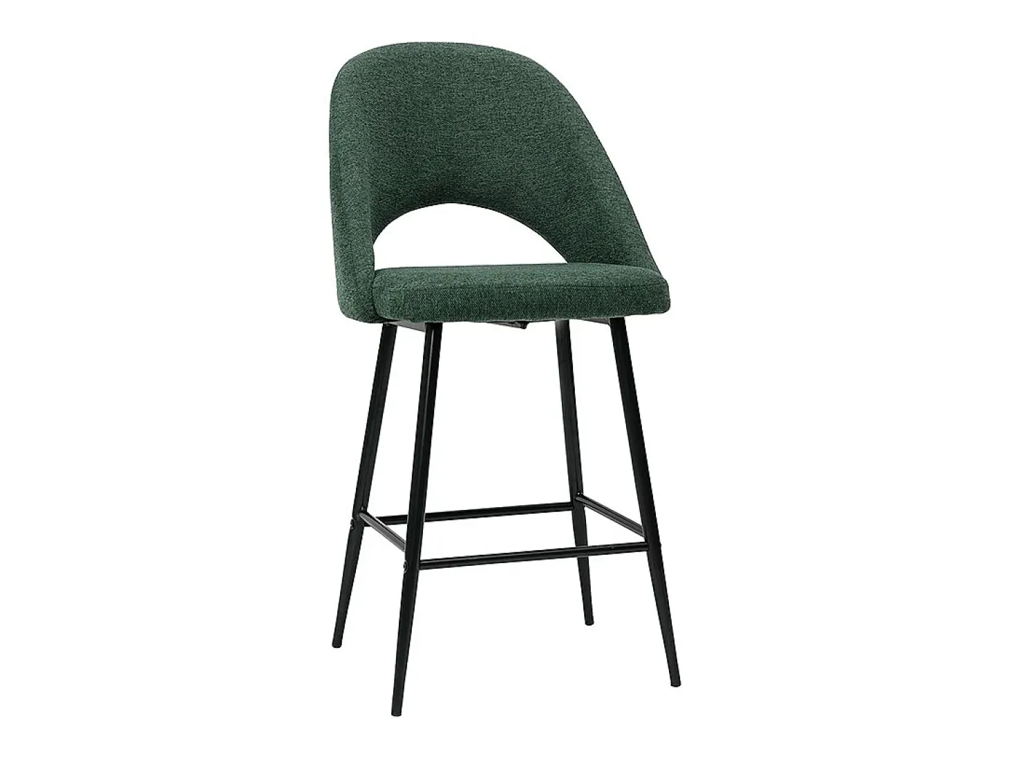 Set de 2 taburetes de cocina efecto aterciopelado texturizado verde 65 cm COSETTE