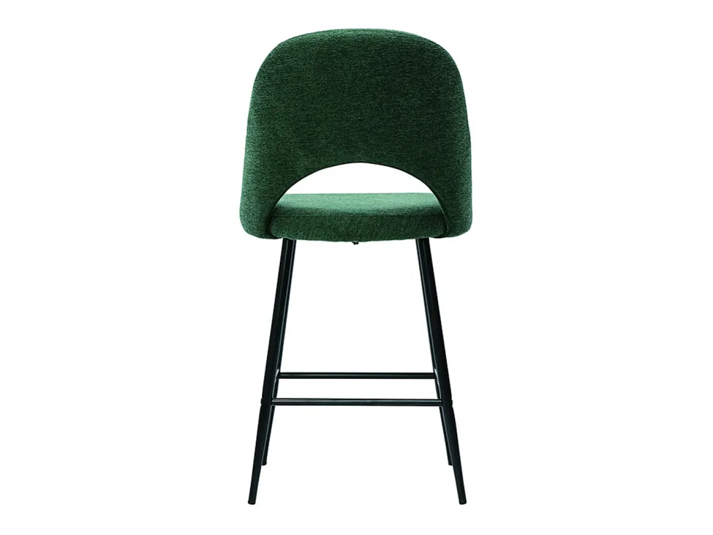 Set de 2 taburetes de cocina efecto aterciopelado texturizado verde 65 cm COSETTE