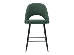 Set de 2 taburetes de cocina efecto aterciopelado texturizado verde 65 cm COSETTE
